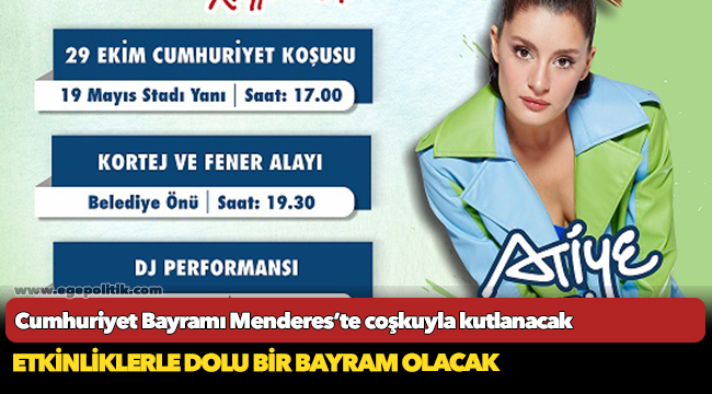 Cumhuriyet Bayramı Menderes’te coşkuyla kutlanacak