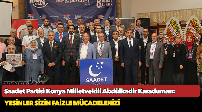 Karaduman, "Yesinler sizin faizle mücadelenizi"