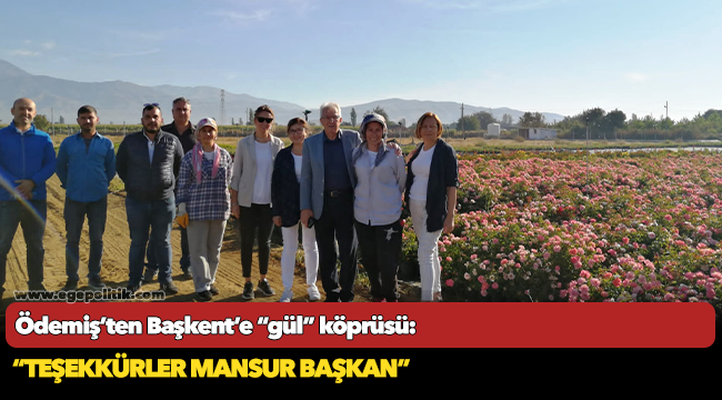 Ödemiş’ten Başkent’e “gül” köprüsü: “Teşekkürler Mansur Başkan”