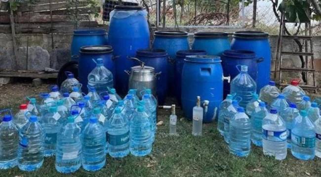 Tekirdağ'da 1 ton sahte rakı ele geçirildi