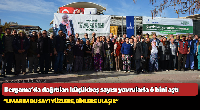 Bergama’da dağıtılan küçükbaş sayısı yavrularla 6 bini aştı