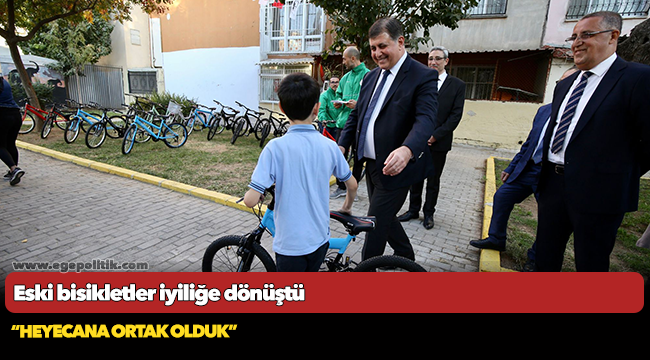 Eski bisikletler iyiliğe dönüştü
