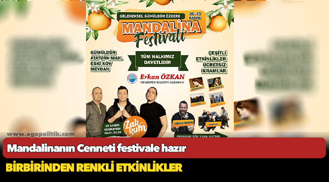 Mandalinanın Cenneti festivale hazır