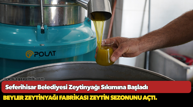Seferihisar Belediyesi Zeytinyağı Sıkımına Başladı