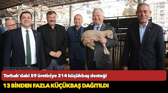 Torbalı’daki 59 üreticiye 214 küçükbaş desteği
