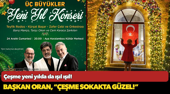 Çeşme yeni yılda da ışıl ışıl!