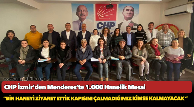  CHP İzmir’den Menderes’te 1.000 Hanelik Mesai
