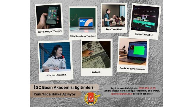 İGC Basın Akademisi Eğitimleri  Yeni Yılda Halka Açılıyor!