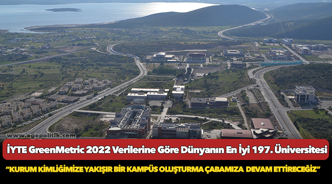 İYTE GreenMetric 2022 Verilerine Göre Dünyanın En İyi 197. Üniversitesi Oldu
