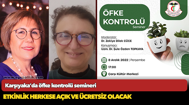 Karşıyaka’da öfke kontrolü semineri