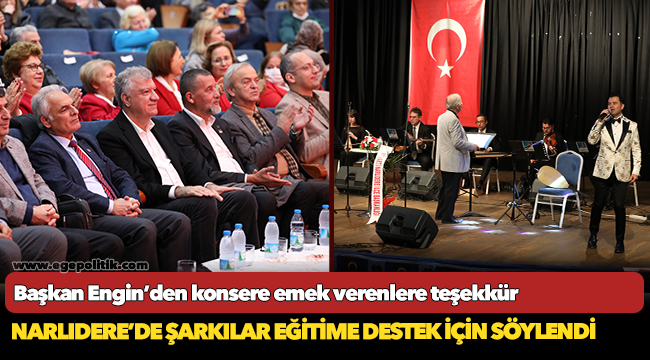 Narlıdere'de şarkılar eğitime destek için söylendi