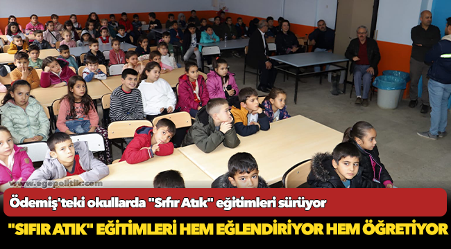 Ödemiş'teki okullarda "Sıfır Atık" eğitimleri sürüyor