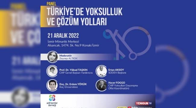 “Türkiye'de Yoksulluk ve Çözüm Yolları” ele alınacak