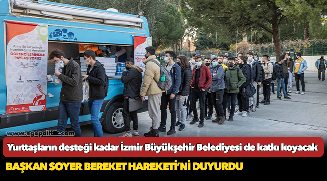 Yurttaşların desteği kadar İzmir Büyükşehir Belediyesi de katkı koyacak