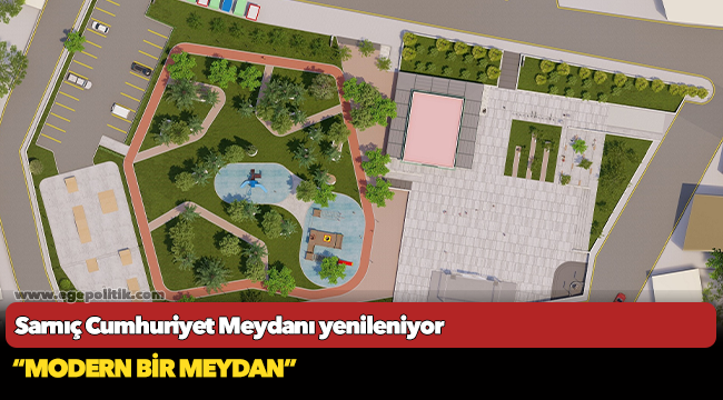 Sarnıç Cumhuriyet Meydanı yenileniyor