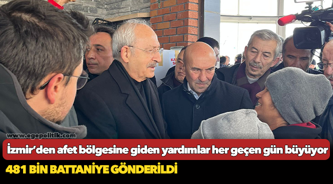 İzmir’den afet bölgesine giden yardımlar her geçen gün büyüyor