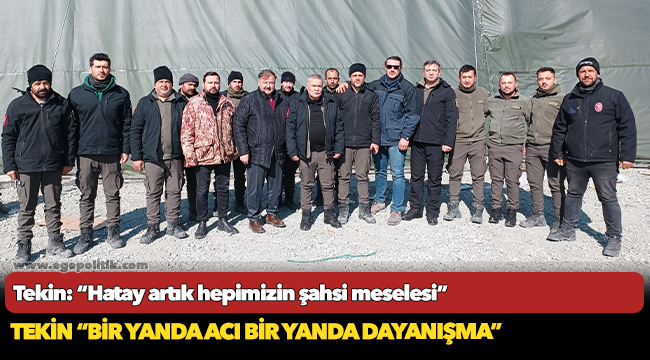 Tekin: “Hatay artık hepimizin şahsi meselesi”