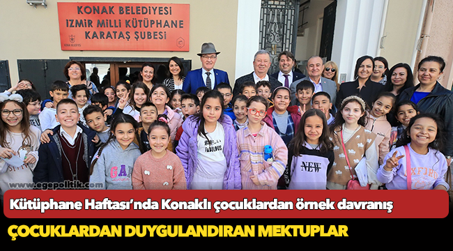 Kütüphane Haftası’nda Konaklı çocuklardan örnek davranış