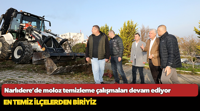 Narlıdere’de moloz temizleme çalışmaları devam ediyor