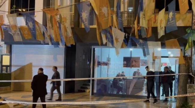 AKP bürosu önünde havaya ateş açılmasıyla ilgili 2 gözaltı