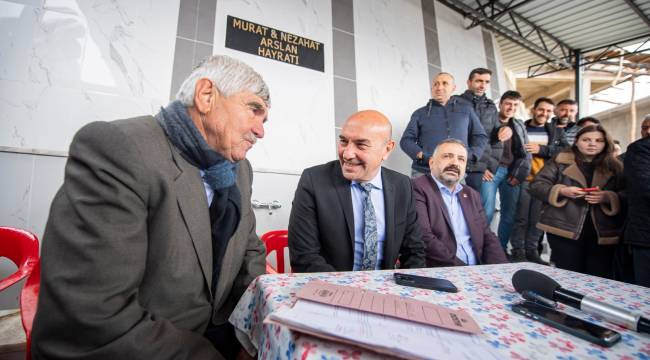 Başkan Soyer bir kez daha Kiraz&#039;ın Dokuzlar köyünde