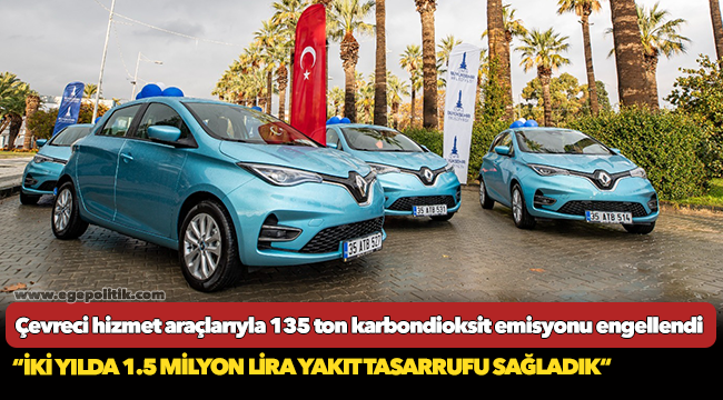 Çevreci hizmet araçlarıyla 135 ton karbondioksit emisyonu engellendi