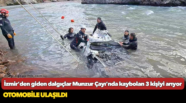 İzmir’den giden dalgıçlar Munzur Çayı’nda kaybolan 3 kişiyi arıyor