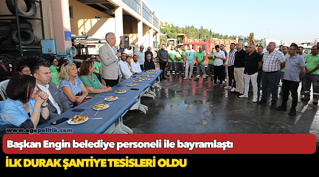 Başkan Engin belediye personeli ile bayramlaştı
