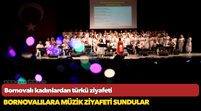 Bornovalı kadınlardan türkü ziyafeti