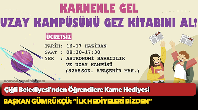 Çiğli Belediyesi’nden Öğrencilere Karne Hediyesi
