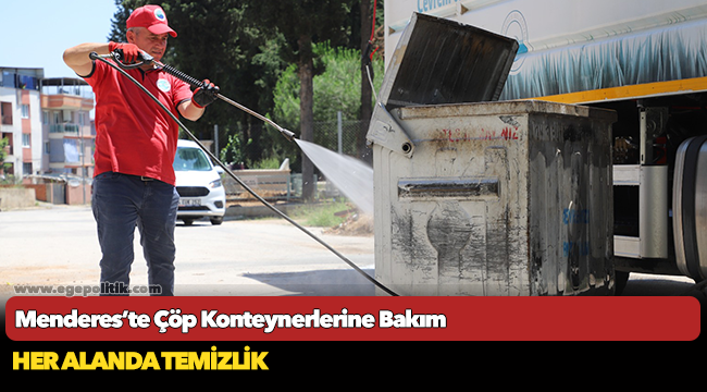 Menderes’te Çöp Konteynerlerine Bakım