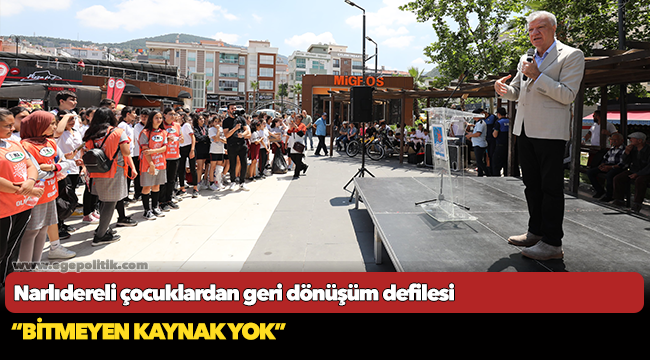 Narlıdereli çocuklardan geri dönüşüm defilesi