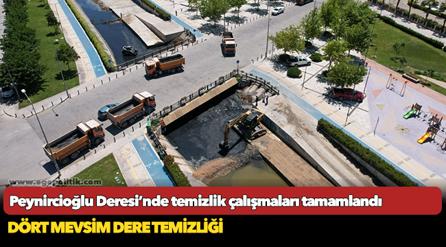 Peynircioğlu Deresi’nde temizlik çalışmaları tamamlandı