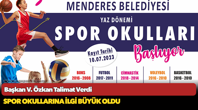 Başkan V. Özkan Talimat Verdi Spor Okullarına İlgi Büyük Oldu