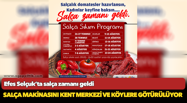 Efes Selçuk’ta salça zamanı geldi