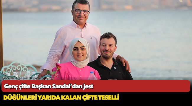 Genç çifte Başkan Sandal’dan jest