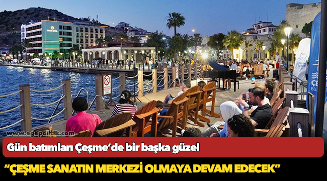 Gün batımları Çeşme’de bir başka güzel