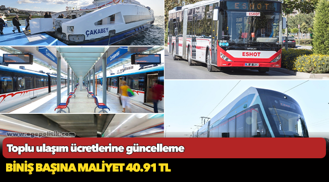 Toplu ulaşım ücretlerine güncelleme