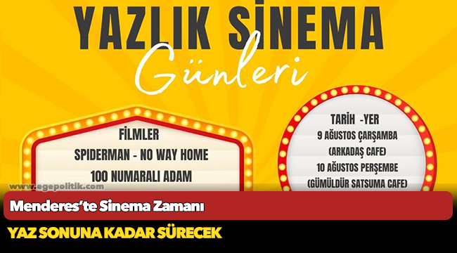 Menderes’te Sinema Zamanı