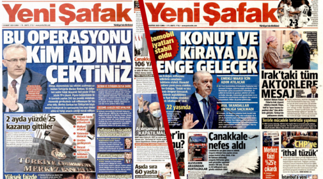 Yeni Şafak&#039;ta faiz sessizliği