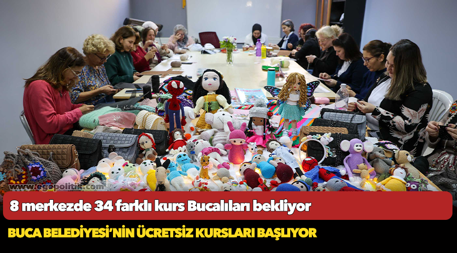 8 merkezde 34 farklı kurs Bucalıları bekliyor