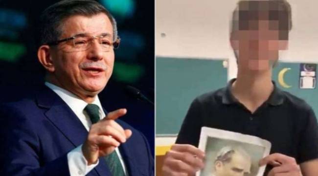 Davutoğlu'ndan Atatürk'e hakaret eden çocuğun tutuklanmasına tepki