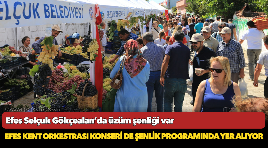 Efes Selçuk Gökçealan’da üzüm şenliği var