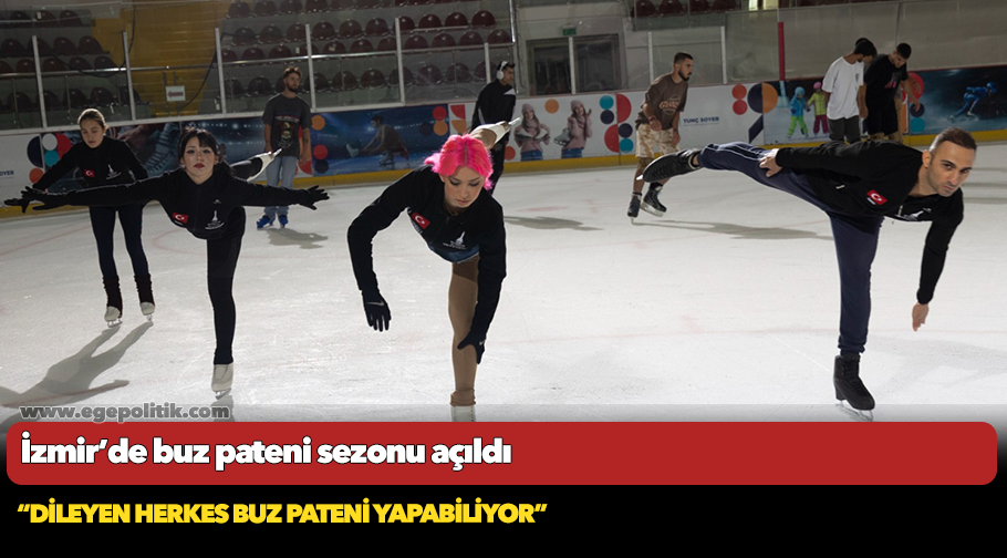 İzmir’de buz pateni sezonu açıldı