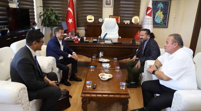 Moğolistan Büyükelçisinden İKÇÜ'ye Ziyaret