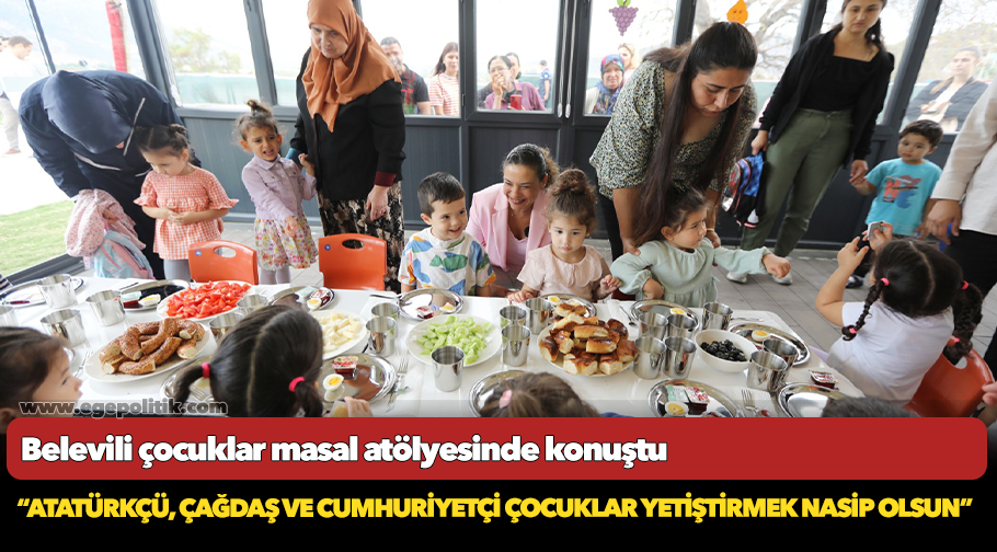 Belevili çocuklar masal atölyesinde konuştu