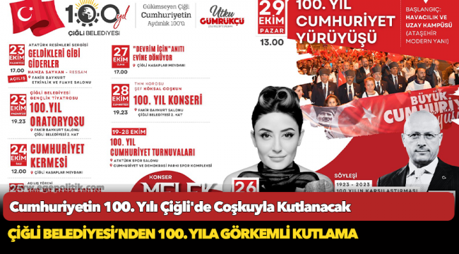 Cumhuriyetin 100. Yılı Çiğli'de Coşkuyla Kutlanacak