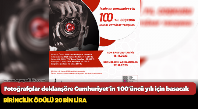 Fotoğrafçılar deklanşöre Cumhuriyet’in 100’üncü yılı için basacak