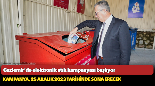 Gaziemir’de elektronik atık kampanyası başlıyor