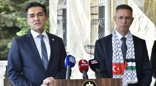 İYİ Parti Heyeti, Filistin Büyükelçiliğini Ziyaret Etti